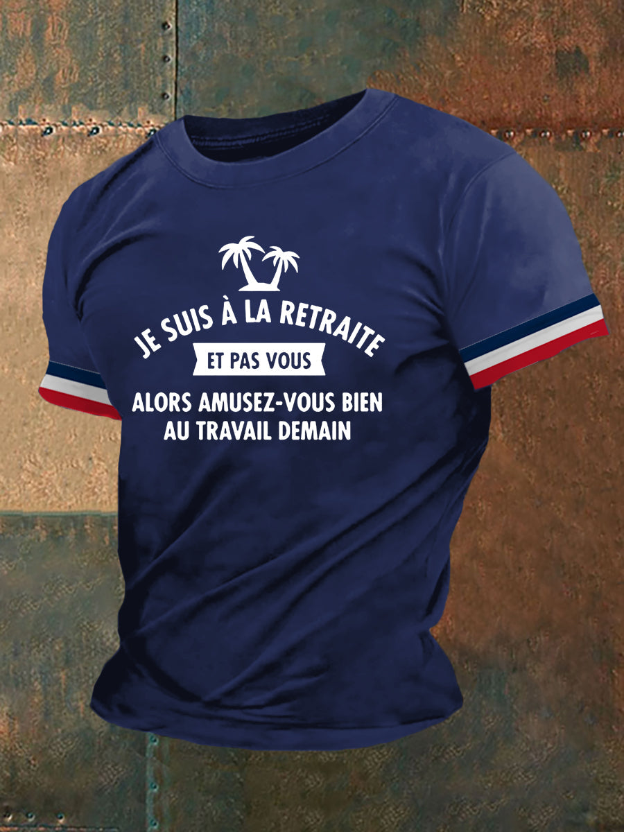 T-shirt à manches courtes Je Suis À La Retraite Homme Bleu / S