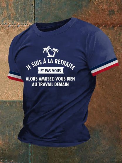 T-shirt à manches courtes Je Suis À La Retraite Homme Bleu / S