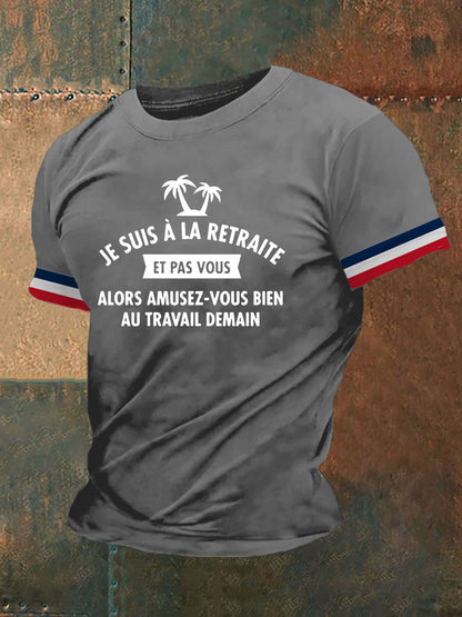 T-shirt à manches courtes Je Suis À La Retraite Homme Gris / S