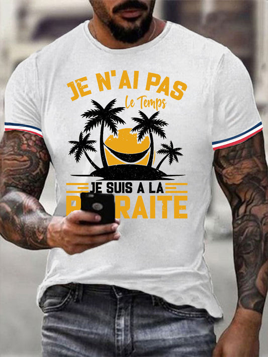 T-shirt à manches courtes Je N’ai Pas Le Temps Je Suis À La Retraite Homme Blanc / S