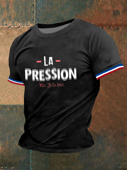T-shirt à manches courtes La Pression Moi Je La Bois pour homme Noir / S
