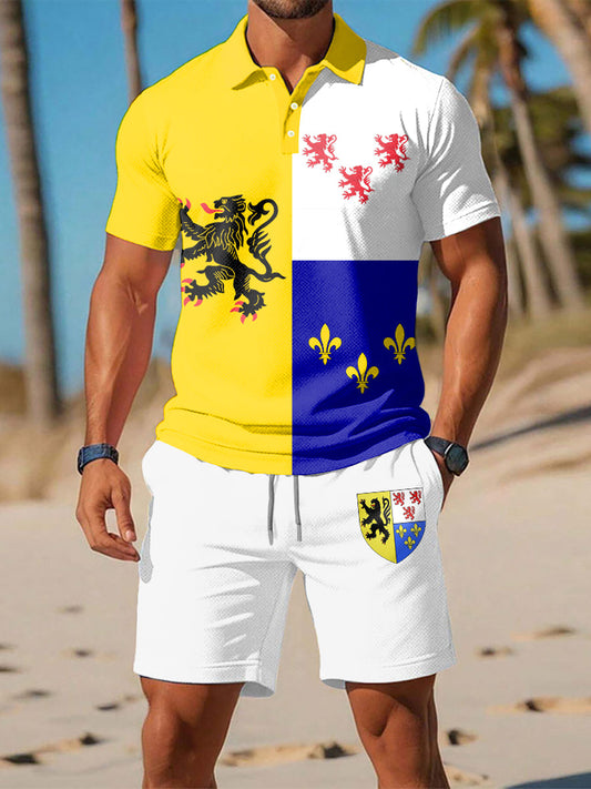 Polo Homme Imprimé Drapeau Hauts-de-France comme image / S