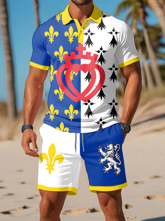 Ensembles Polo à imprimé drapeau Pays de la Loire Homme comme image / S