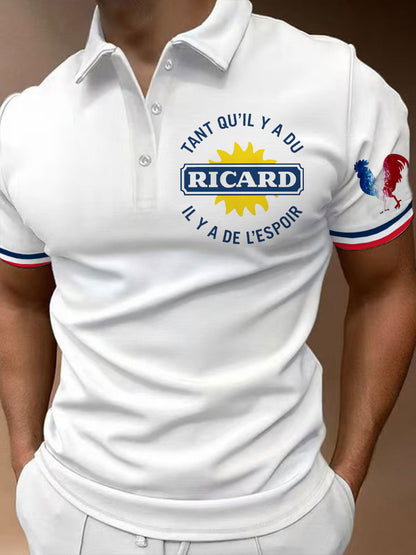 Polo à manches courtes Tant Qu’il Y A Du Ricard Homme Blanc / S