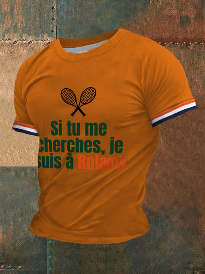 T-shirt à manches courtes French open 2025 Tennis Homme Orange / S