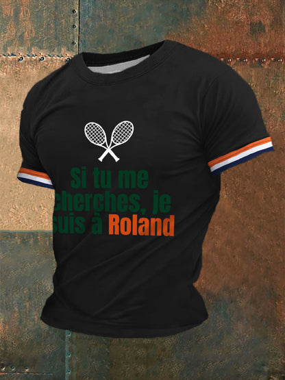 T-shirt à manches courtes French open 2025 Tennis Homme Noir / S