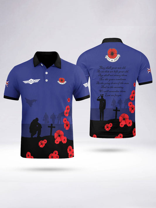 Polo à manches courtes Honour Our Royal Air Force pour homme Noir / S