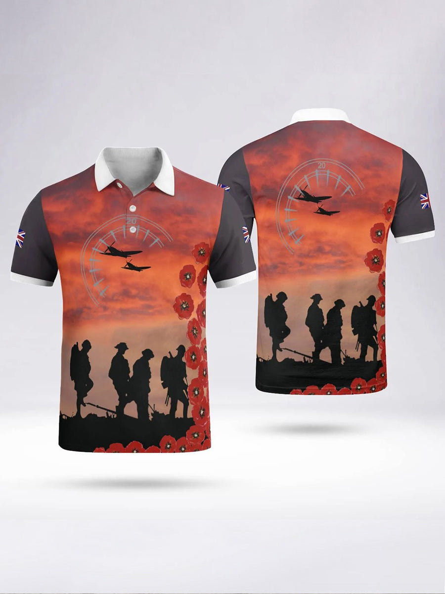 Polo à manches courtes LEST WE FORGET pour homme Blanc / S