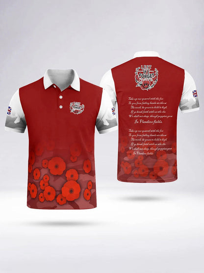 Polo à manches courtes LEST WE FORGET Homme Blanc / S