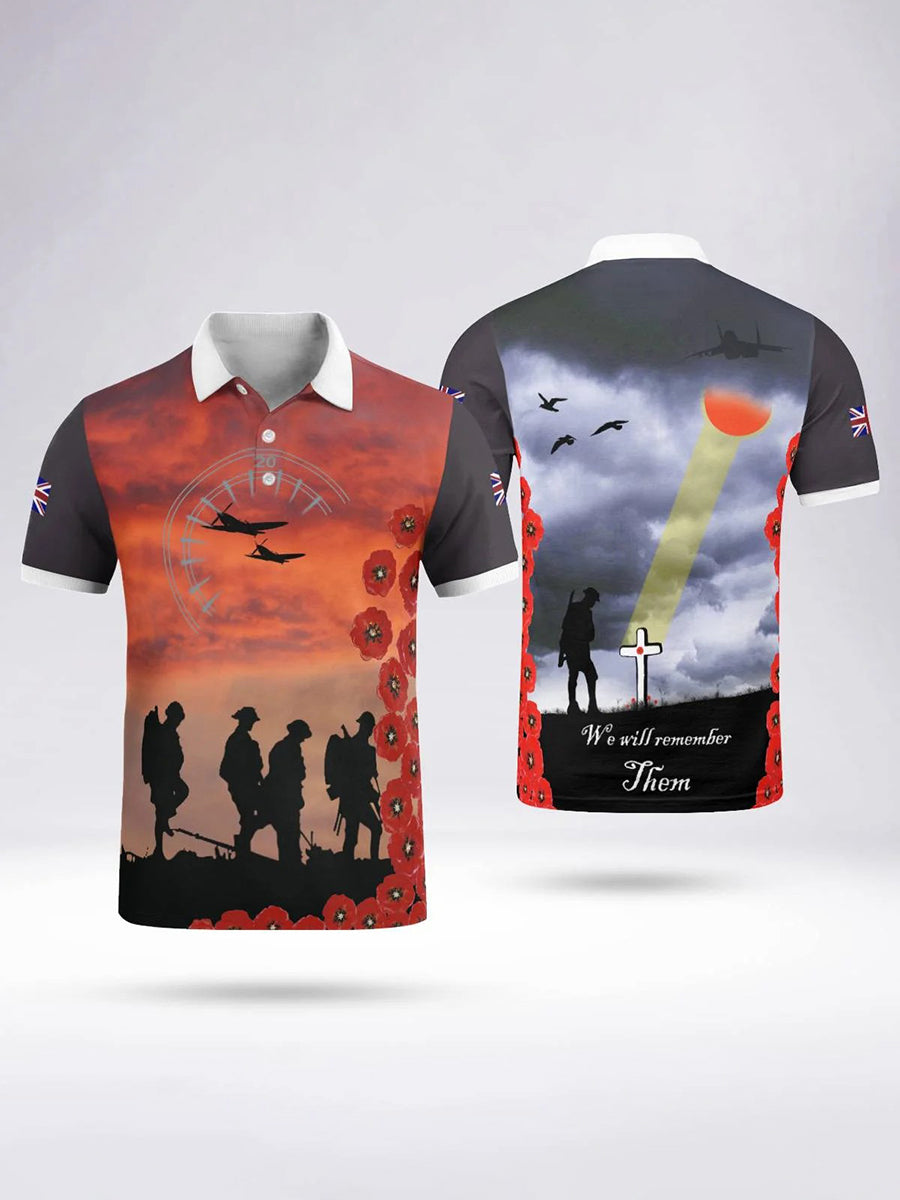 Polo à manches courtes LEST WE FORGET Homme Blanc / S