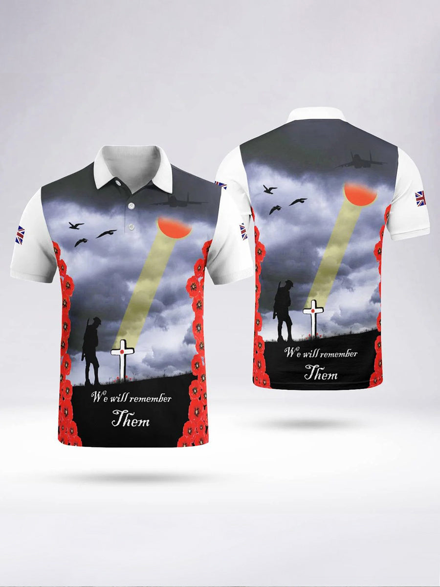 Polo à manches courtes LEST WE FORGET pour homme Blanc / S