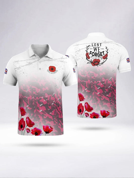 Polo à manches courtes LEST WE FORGET pour homme Blanc / S