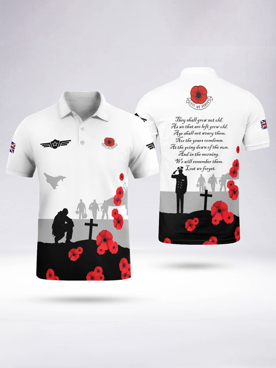 Polo à manches courtes Honour Our Royal Air Force pour homme Blanc / S