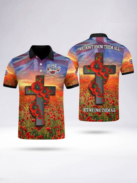 Polo à manches courtes Poppy Cross Homme Noir / S
