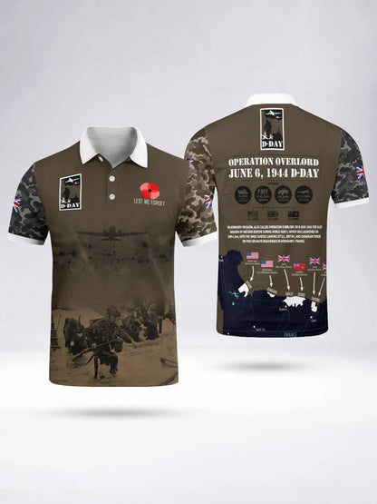 Polo à manches courtes D-DAY 81ST ANNIVERSARY pour homme Blanc / S