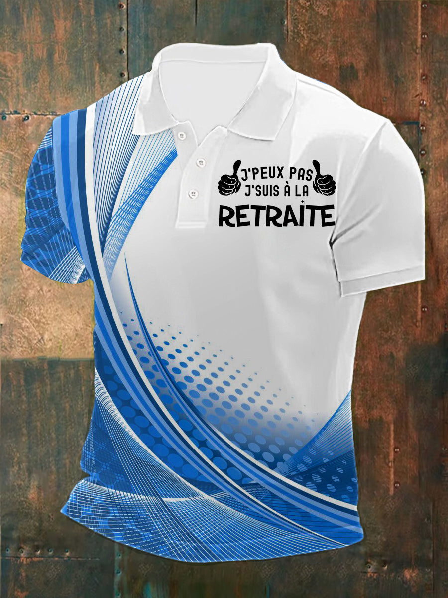 T-shirt à manches courtes Je Peux Pas J’suis A La Retraite pour homme Bleu / S