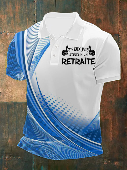 T-shirt à manches courtes Je Peux Pas J’suis A La Retraite pour homme Bleu / S