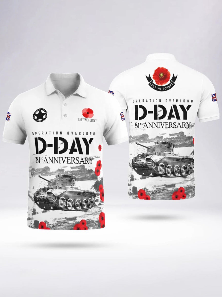 Polo à manches courtes D-DAY 81ST ANNIVERSARY pour homme Blanc / S