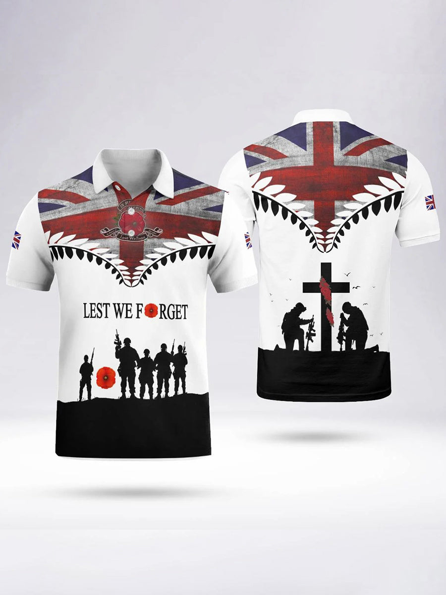 Polo à manches courtes LEST WE FORGET pour homme Blanc / S