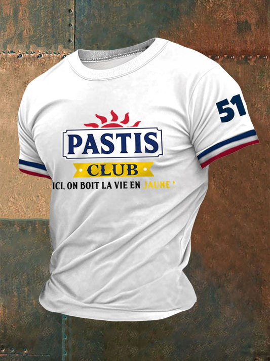 T-shirt 51 Pastis Alcohol Imprimé à manches courtes Homme Blanc / S