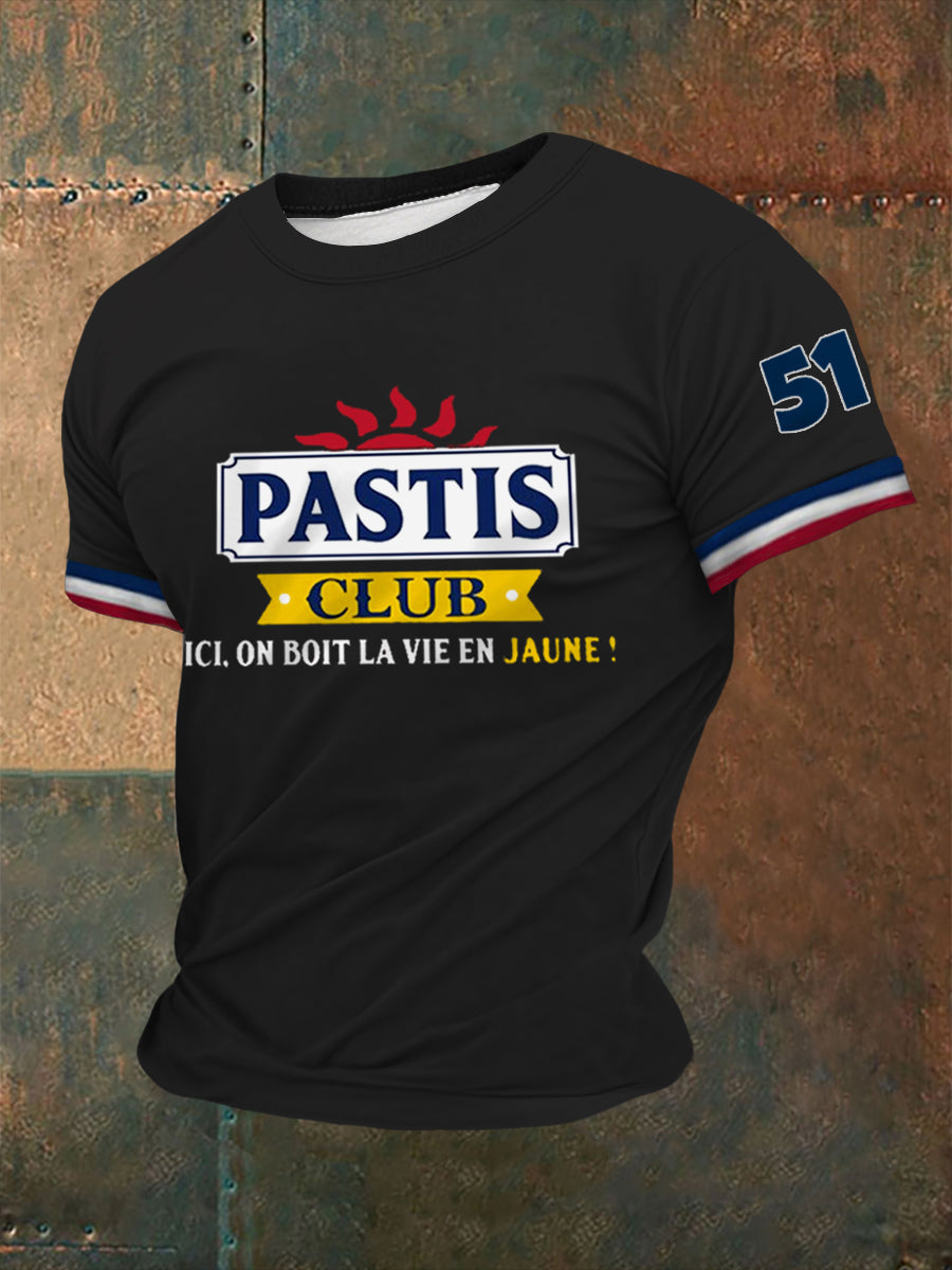 T-shirt 51 Pastis Alcohol Imprimé à manches courtes Homme Noir / S