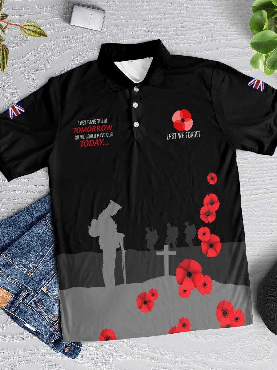 Polo à manches courtes THEY GAVE THEIR TOMORROW pour homme