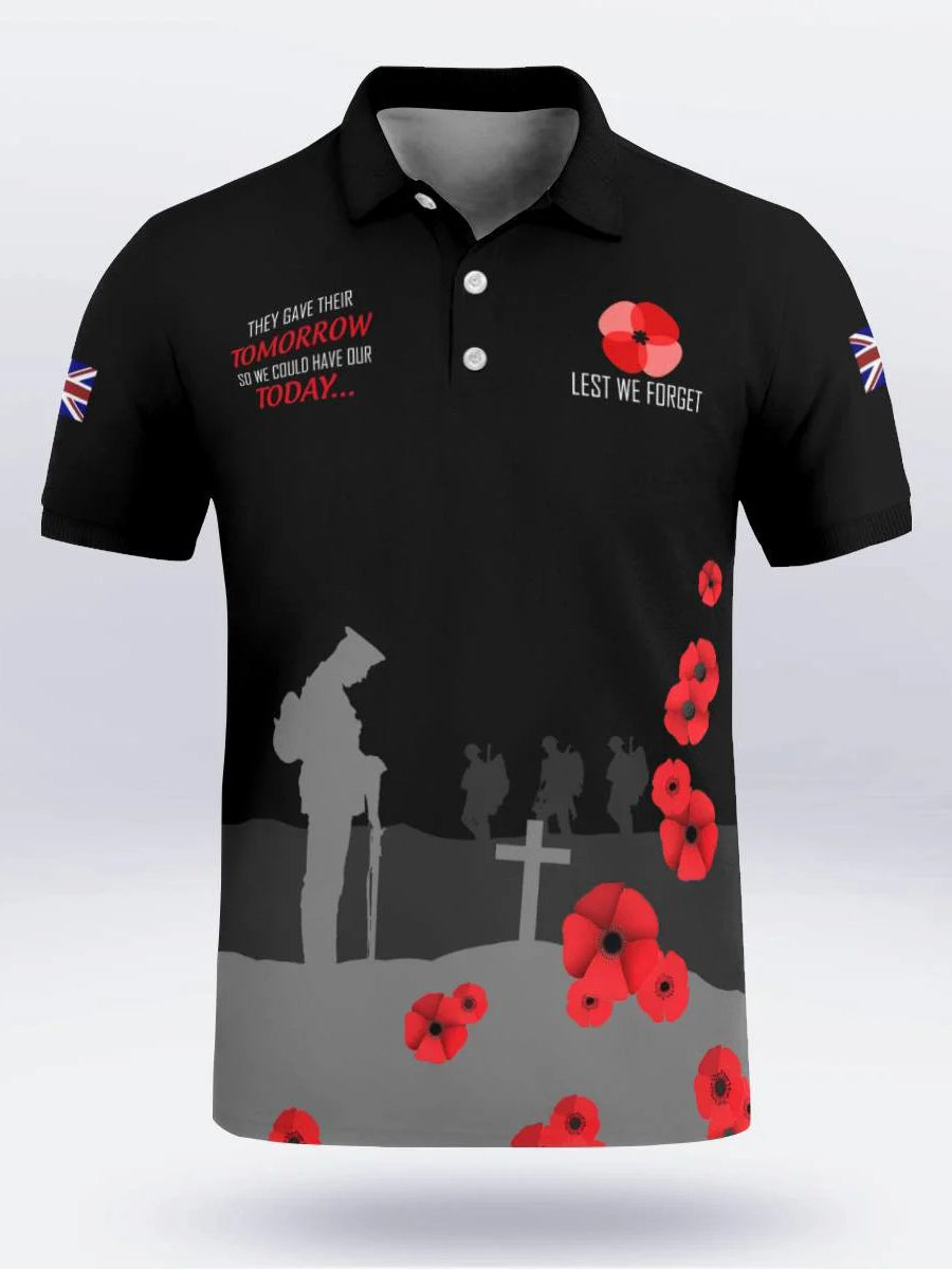 Polo à manches courtes THEY GAVE THEIR TOMORROW pour homme