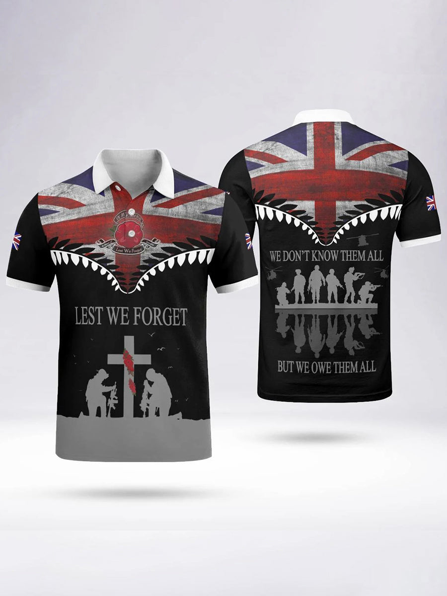 Polo à manches courtes LEST WE FORGET pour homme Blanc / S
