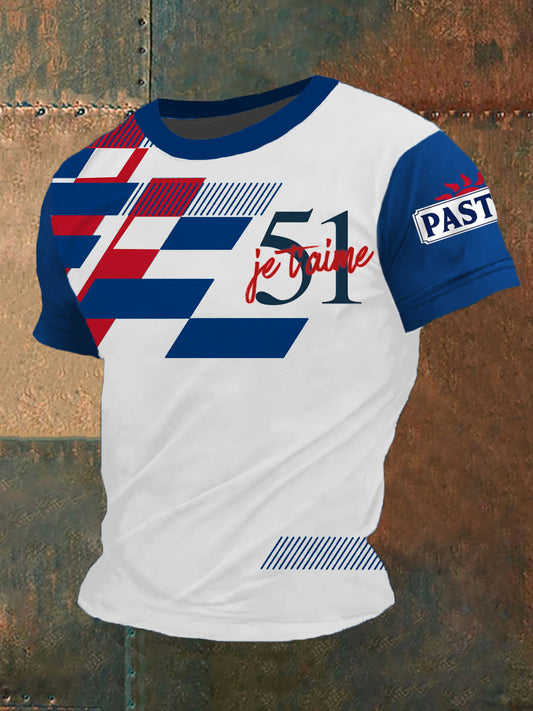 T-shirt 51 Pastis Alcohol Imprimé à manches courtes Homme comme image / S