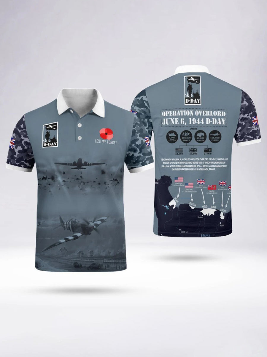 Polo à manches courtes D-DAY 81ST ANNIVERSARY pour homme Blanc / S