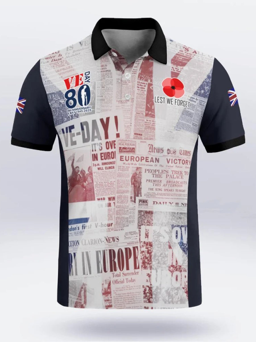 Polo à manches courtes V-E DAY 80TH ANNIVERSARY pour homme