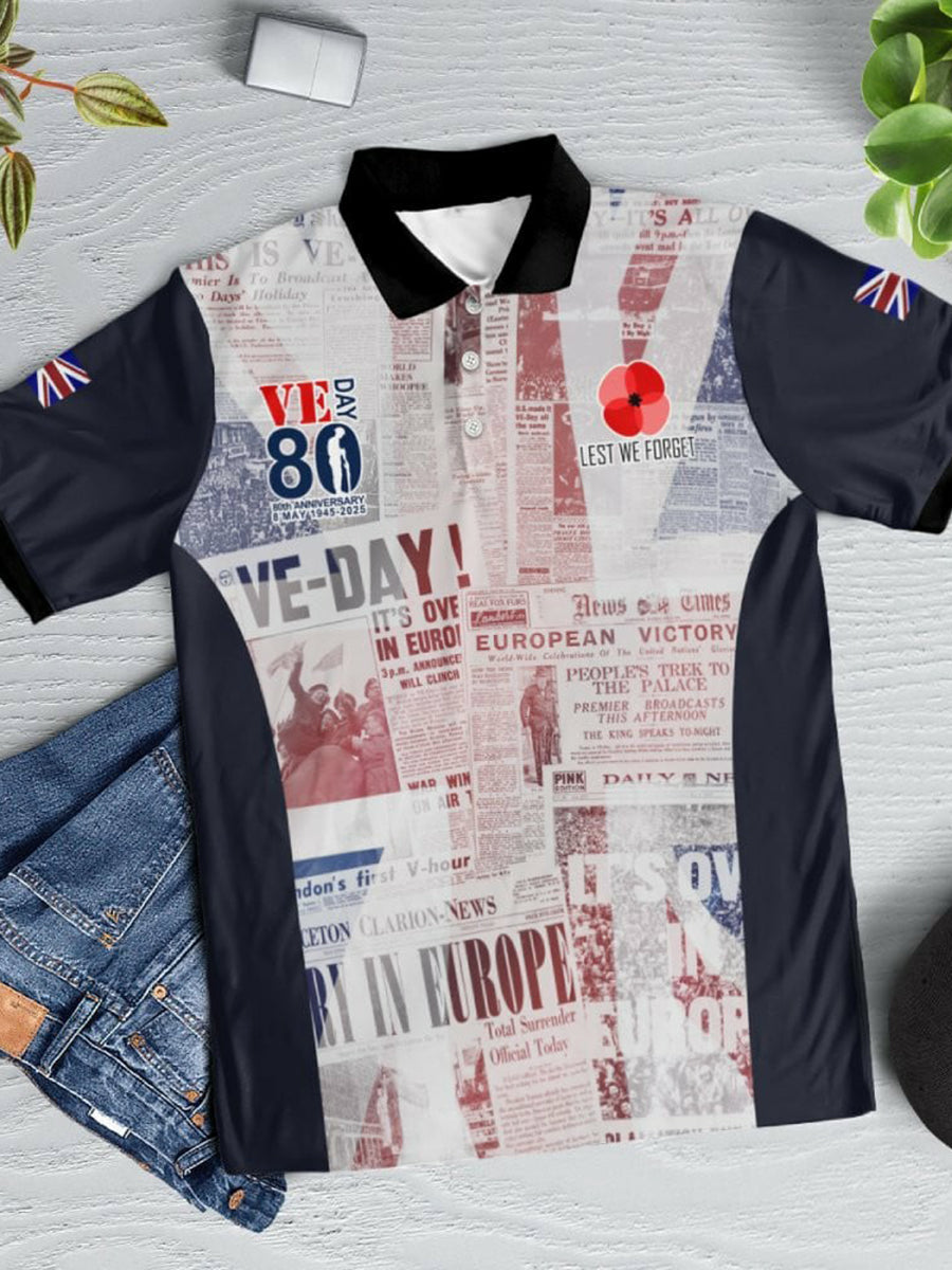 Polo à manches courtes V-E DAY 80TH ANNIVERSARY pour homme