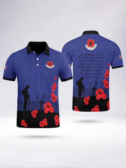 Polo à manches courtes For The Fallen Homme Bleu / S