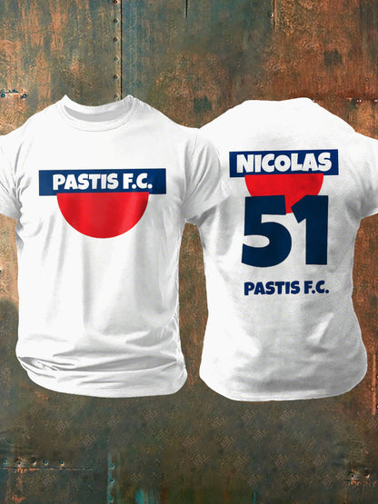 T-shirt 51 Pastis Alcohol Imprimé à manches courtes Homme Blanc / S