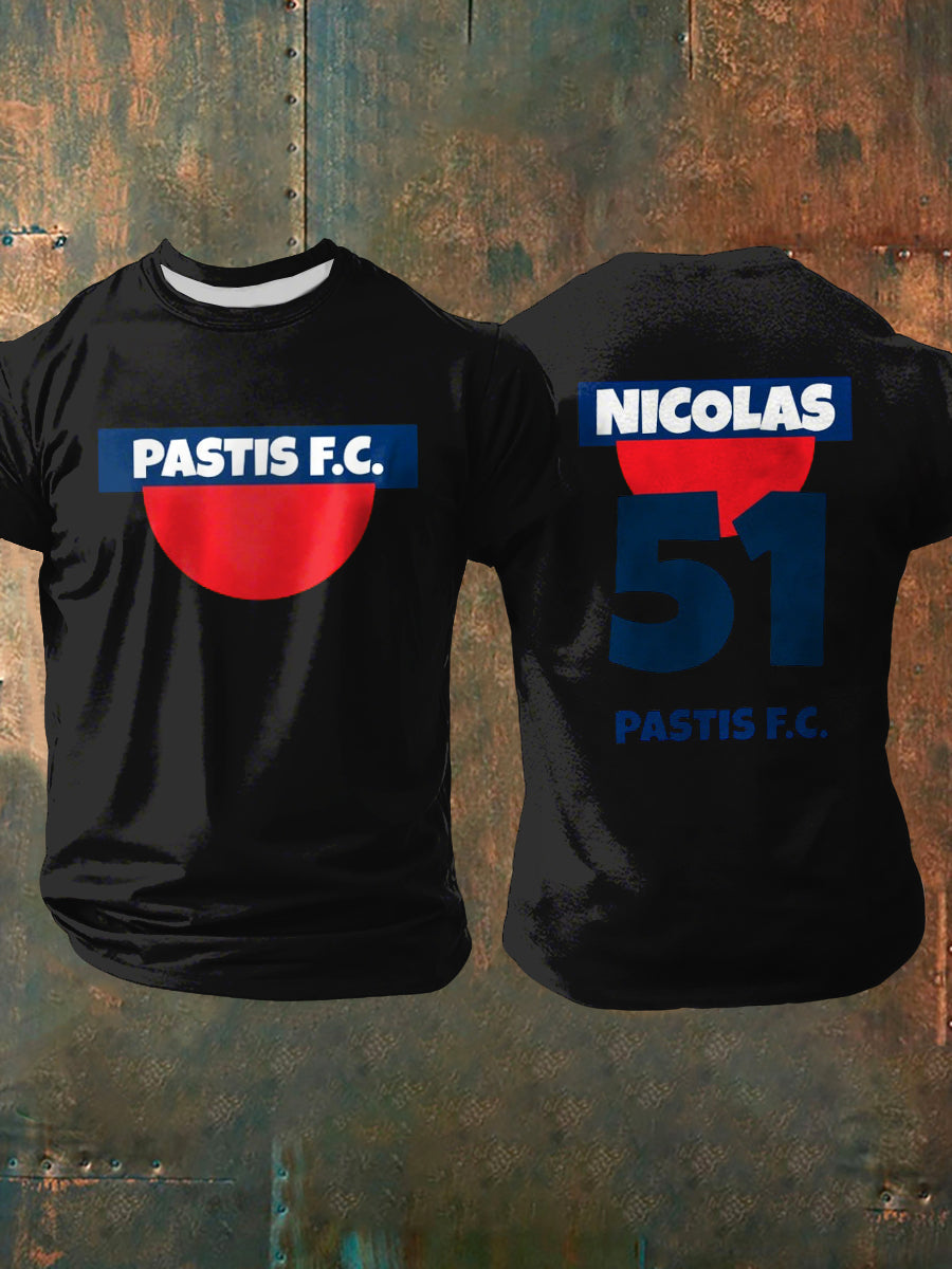 T-shirt 51 Pastis Alcohol Imprimé à manches courtes Homme Noir / S