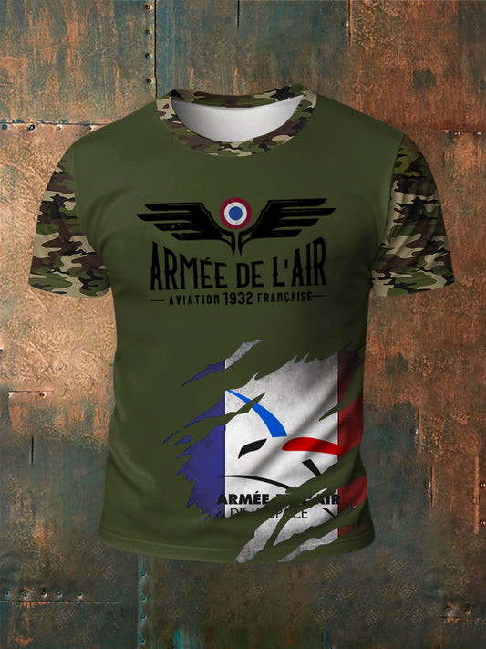 T-shirt imprimé à manches courtes Armée de l'air et de l'espace Homme