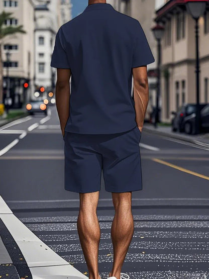 Costume de polo à manches courtes pour hommes