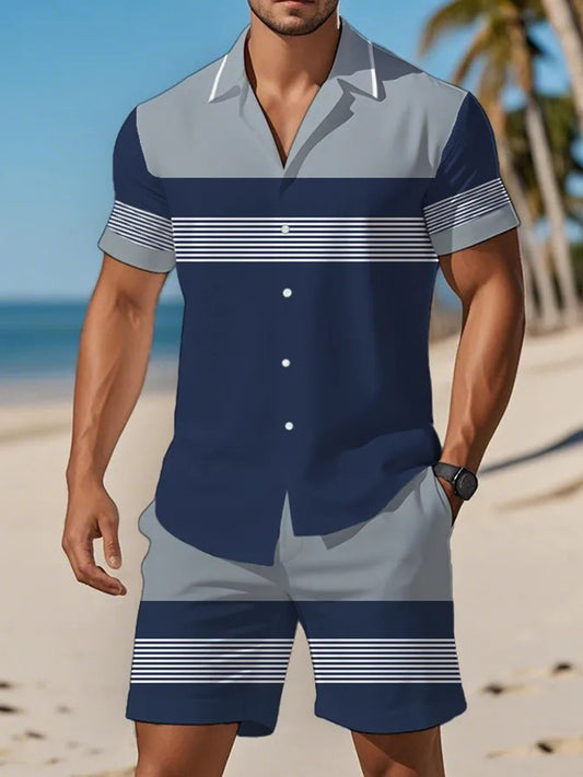 Costume de chemise à manches courtes Casual Business pour hommes