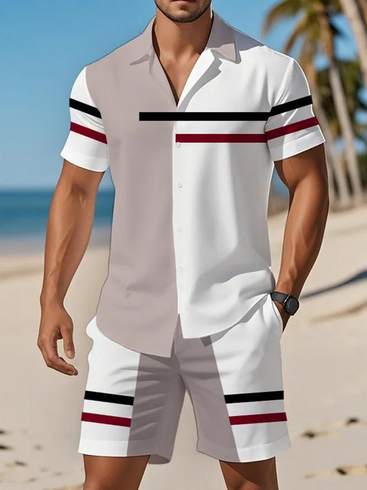 Costume de chemise à manches courtes Casual Business pour hommes