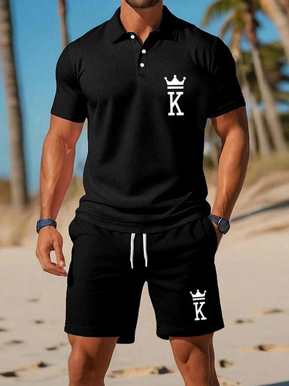 Costume de polo à manches courtes pour hommes