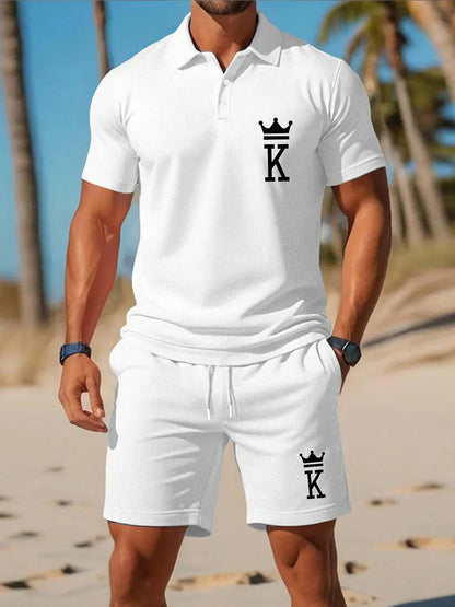 Costume de polo à manches courtes pour hommes