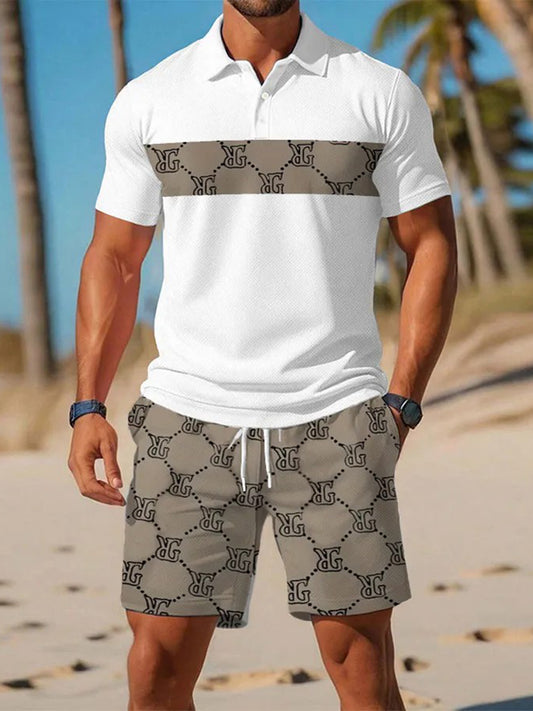 Costume de polo à manches courtes pour hommes