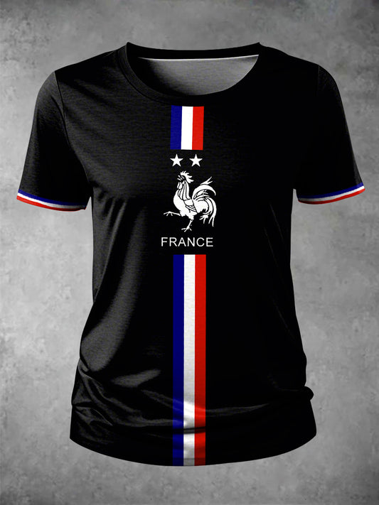 T-shirt Coq gaulois français Femme