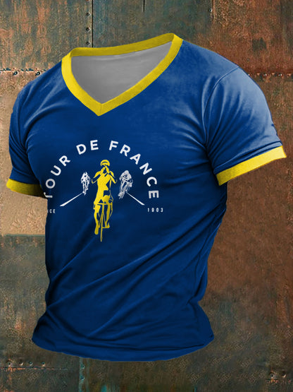 T-shirt à manches courtes imprimé Tour de France Homme