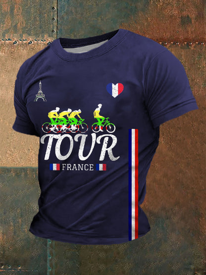 T-shirt à manches courtes imprimé Tour de France Homme