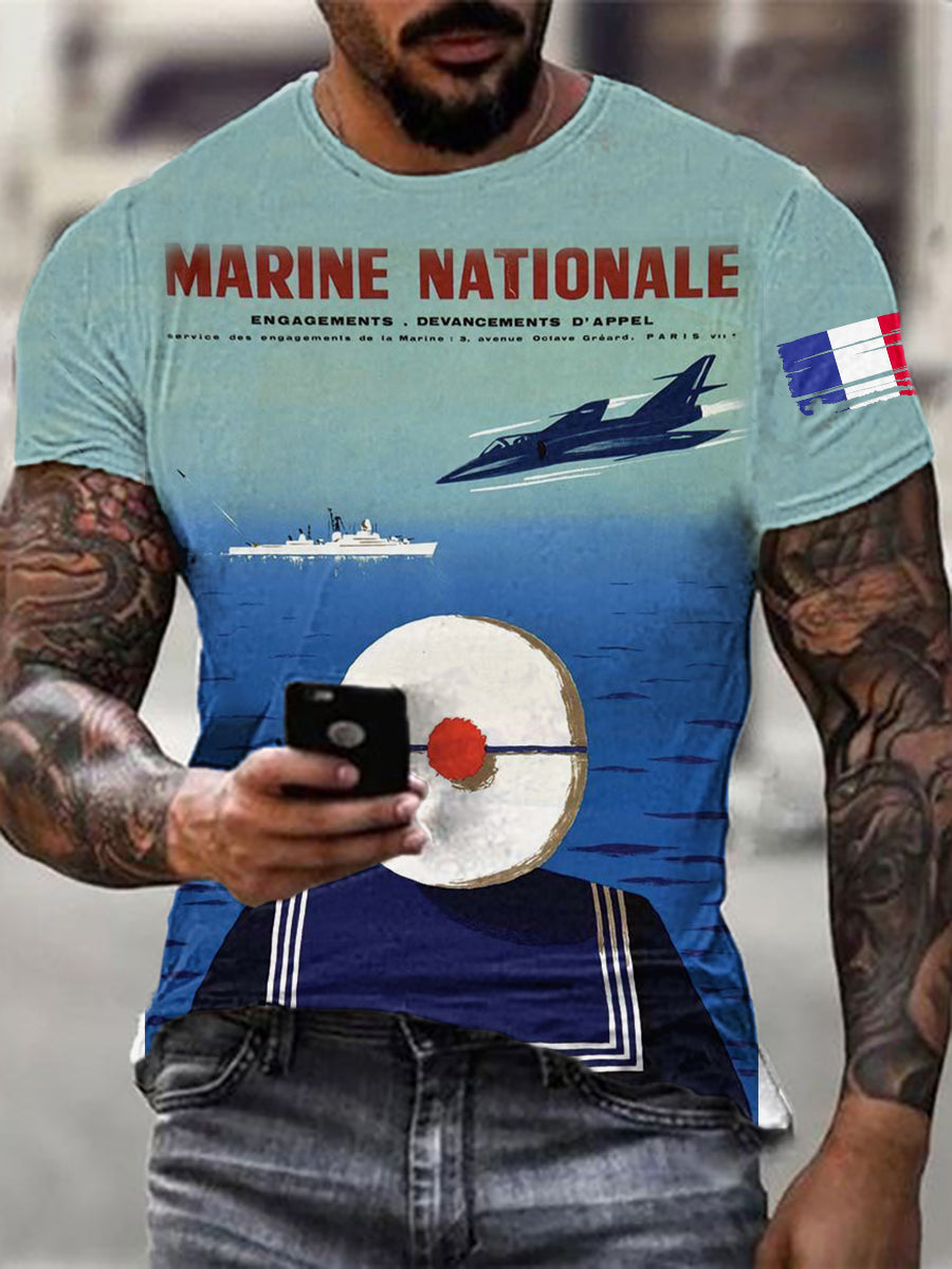 T-shirt à manches courtes Marine Nationale Homme