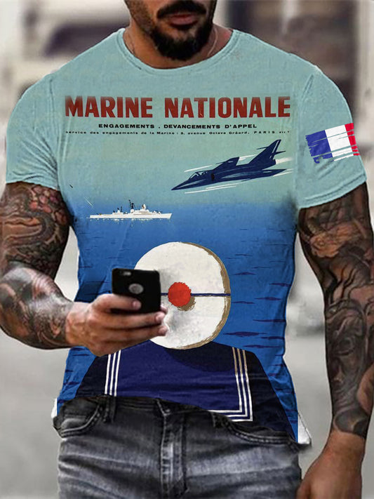 T-shirt à manches courtes Marine Nationale Homme