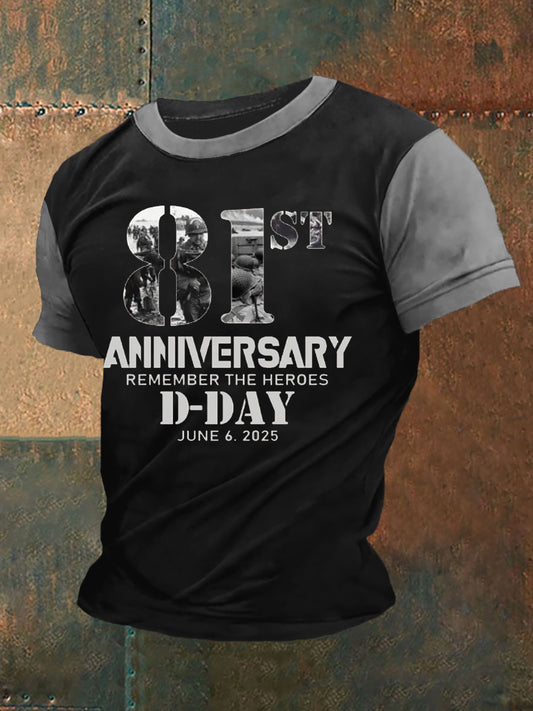 T-shirt du jour J pour hommes 1944 Normandie Battle Military History T-Shirt
