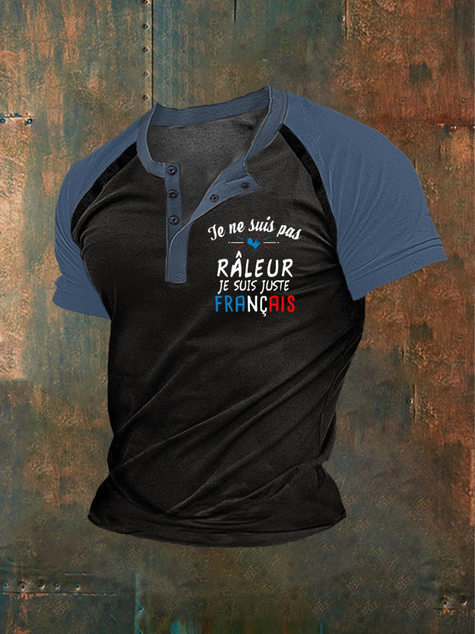 Men's Je ne suis pas râleur Français. Région humour coq' Chemise