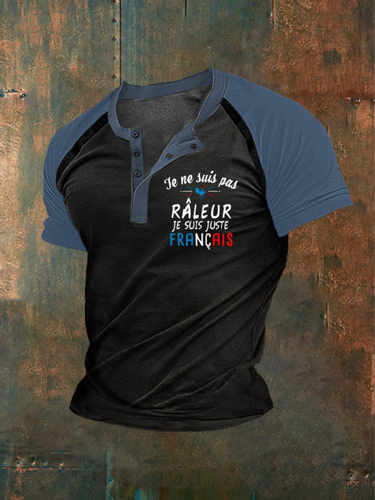 Men's Je ne suis pas râleur Français. Région humour coq' Chemise